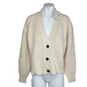 Everlane The Boxy Cardigan in Everyday Cotton, Canvas, Button Front, Size XS